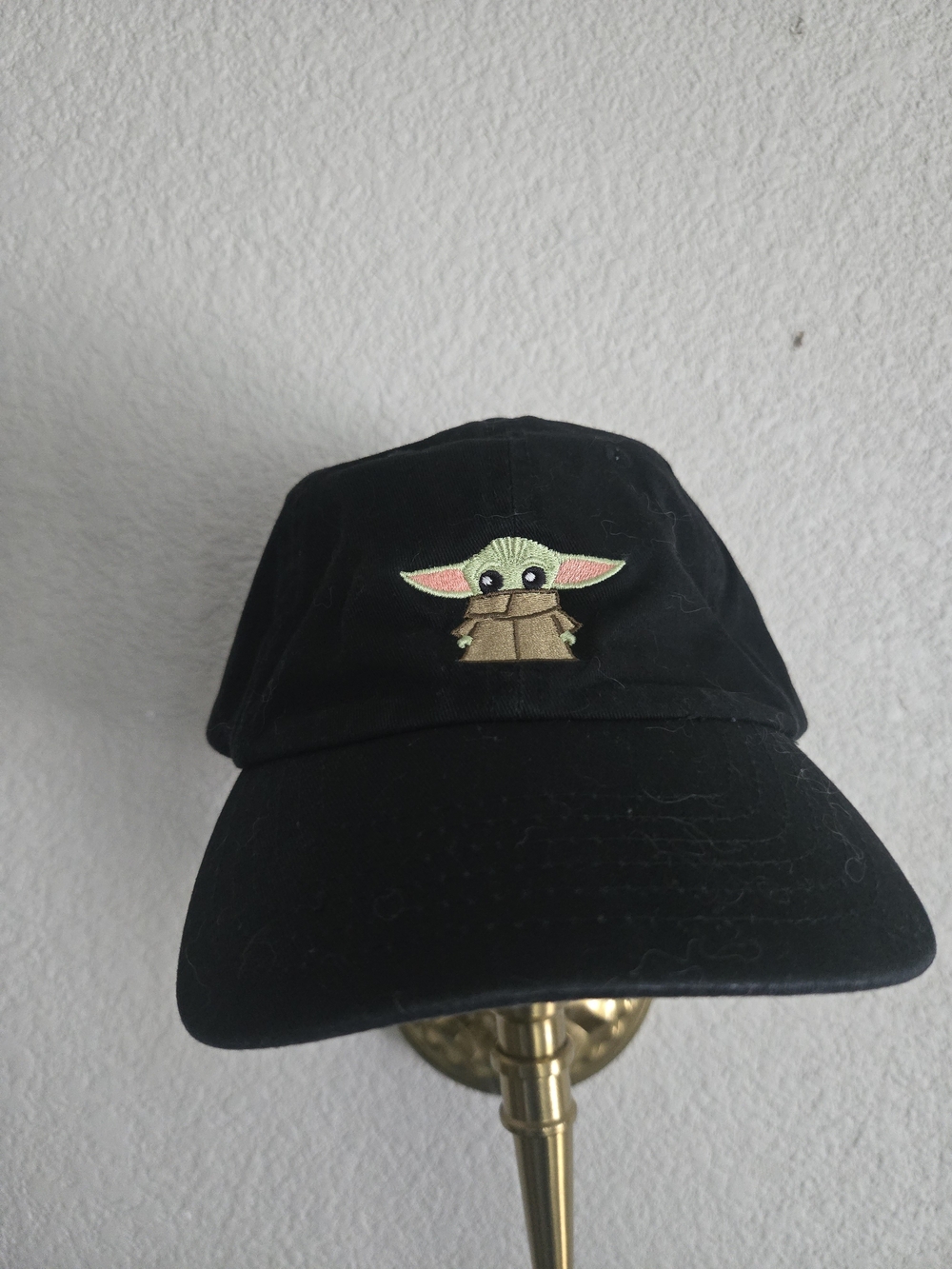 Disney Parks Black Cap with Embroidered Grogu